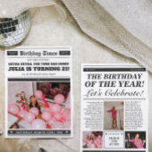 誕生日新聞招待状21歳招待状 招待状