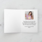 誕生日旅行momスーツケースおもしろいかわいい写真 カード (内部)