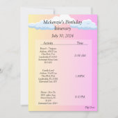 誕生日日程 招待状 (正面)