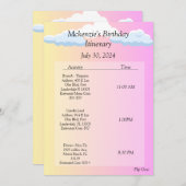 誕生日日程 招待状 (正面/裏面)