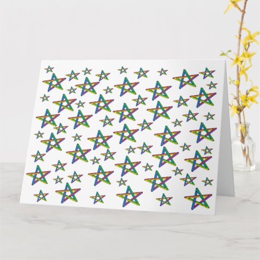 誕生日星 カード (黄色い花)