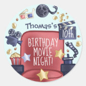 誕生日映画鑑賞会 ラウンドシール (正面)