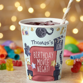 誕生日映画鑑賞会 紙コップ
