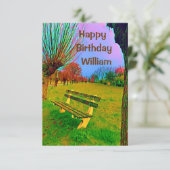 誕生日春ウォーターカラーガーデンベンチ (スタンド正面)