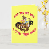 誕生日時間の懸命カード カード (黄色い花)