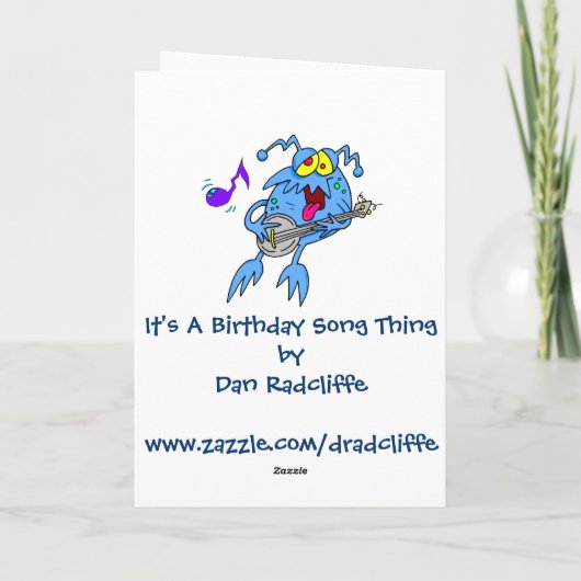 誕生日曲だ カード (裏面)