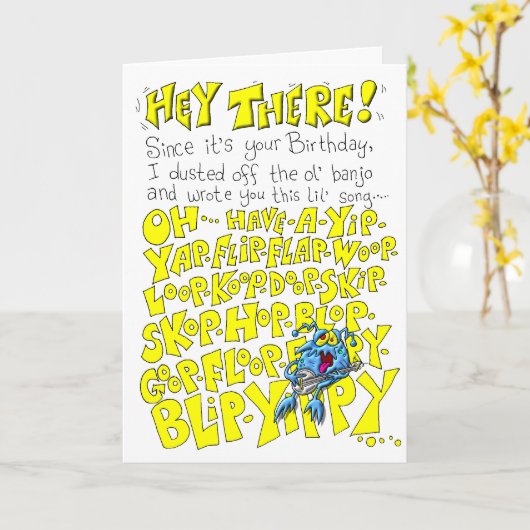 誕生日曲だ カード (黄色い花)