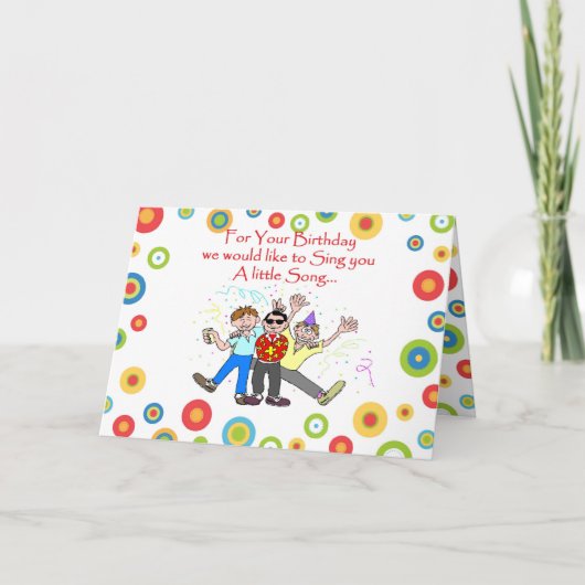 誕生日曲 カード (正面)
