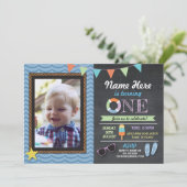 誕生日最初の写真 ロリー プールパーティー招待状 招待状 (スタンド正面)