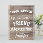 誕生日最高のカードの友カスタム人 カード (スタンド正面)