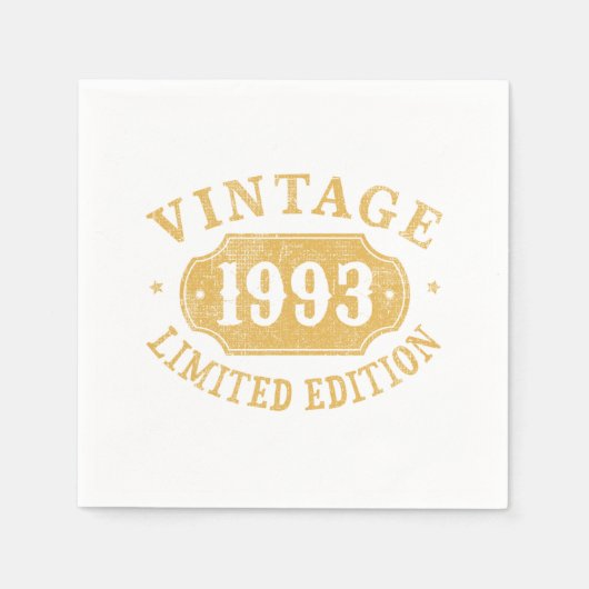 誕生日最高のギフト限定1993年代 スタンダードカクテルナプキン (正面)