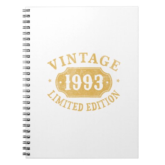 誕生日最高のギフト限定1993年代 ノートブック (正面)