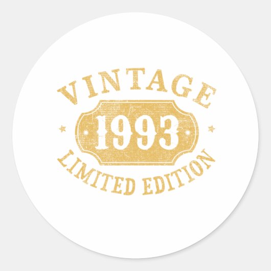 誕生日最高のギフト限定1993年代 ラウンドシール (正面)