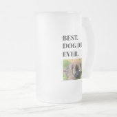 誕生日最高のドグパパの写真 フロストグラスビールジョッキ (正面右)