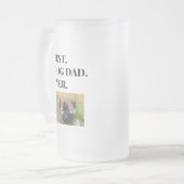 誕生日最高のドグパパの写真 フロストグラスビールジョッキ (正面左)