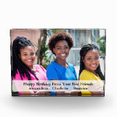 誕生日最高のフレンズシスターズファミリーカスタム フォトブロック (正面)