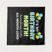 誕生日月のお祝い ギフトを受け付ける1か月 タペストリー (正面(横))