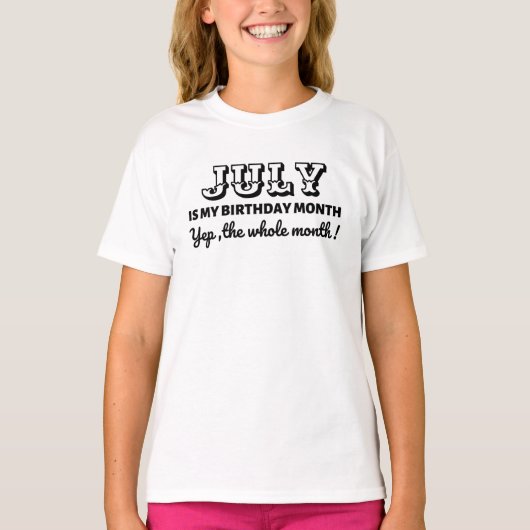 誕生日月カスタム Tシャツ (正面)