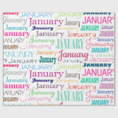 誕生日月1月 ラッピングペーパー (フラット)