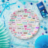 誕生日月6月 ペーパープレート (パーティー)