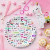 誕生日月6月 ペーパープレート (パーティー)