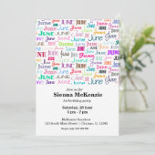 誕生日月6月 招待状 (スタンド正面)