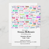 誕生日月6月 招待状 (正面/裏面)