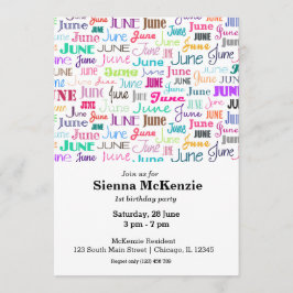 誕生日月6月 招待状