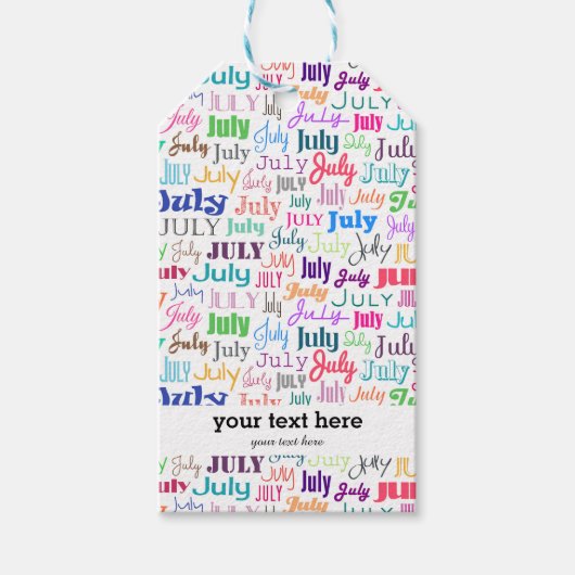 誕生日月7月 ギフトタグ (正面)