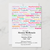 誕生日月9月 招待状 (正面)