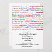 誕生日月9月 招待状 (正面/裏面)