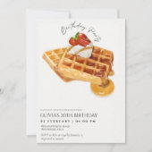 誕生日朝食、誕生日ブランチ 招待状 (正面)