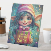 誕生日格言-ハッピーバースデー姉妹 台座サイン (インサイチュ)