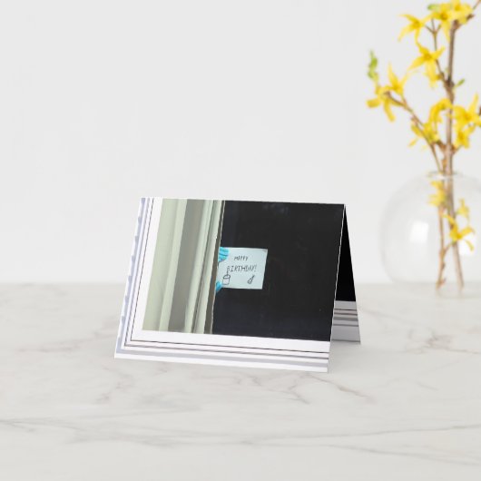 誕生日検疫カード カード (黄色い花)