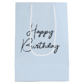 誕生日極熊が北極水で飛び散る ミディアムペーパーバッグ (裏面)