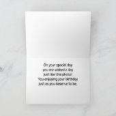 誕生日楽しむを水の上に出す カード (内部)