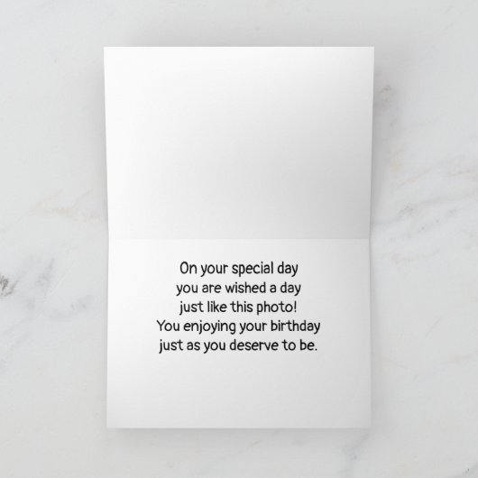 誕生日楽しむを水の上に出す カード (内部)