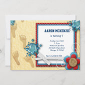 誕生日機器 招待状 (正面)