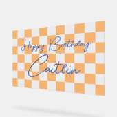 誕生日歓迎 アクリルサイン (傾斜)