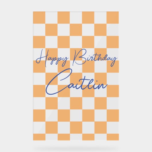 誕生日歓迎 アクリルサイン (正面)