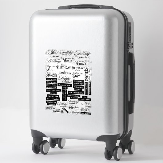誕生日気持ち語 シール (スーツケース)