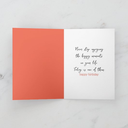 誕生日水彩コテージとケシ カード (内部)