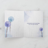 誕生日水彩タンポポ カード (内部)