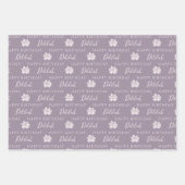 誕生日水彩フローラ包装紙シート ラッピングペーパーシート (正面3)