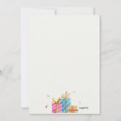 誕生日水彩 招待状 (裏面)