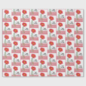 誕生日水玉模様デイジーボトル ラッピングペーパー (フラット)