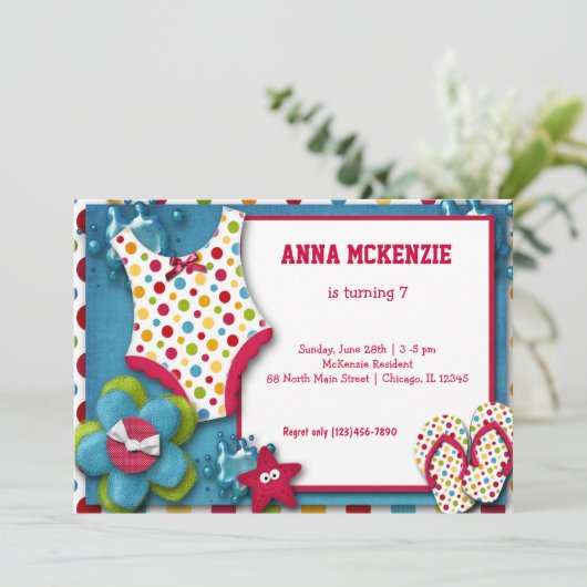誕生日水着 招待状 (スタンド正面)