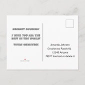 誕生日洋馬用女性のカーボーイはがき 案内ポストカード (裏面)