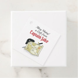 誕生日海賊地図キッズカワイイパーソナライズされたカスタム フェイバータグ