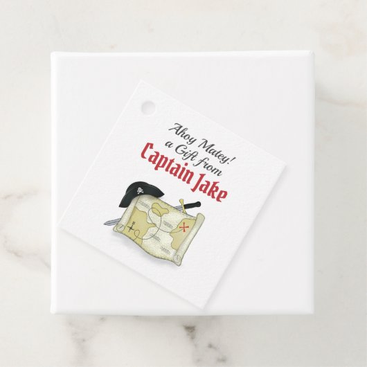 誕生日海賊地図キッズカワイイパーソナライズされたカスタム フェイバータグ (インサイチュ)